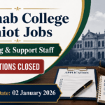 Chenab College Chiniot jobs applications closed