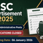 PPSC Advertisement No. 49/2025 applications closed