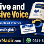 9th Class active and passive voice rules examples and practice