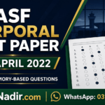 ASF Corporal past paper 1 April 2022 with 48 memory-based questions