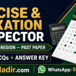PPSC Excise and Taxation Inspector D.G. Khan Region past paper with 100 MCQs