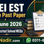 FGEI EST Female Past Paper 07 June 2026 corrected solved MCQs