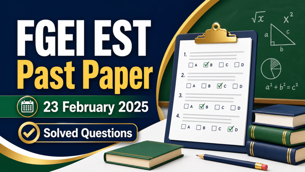 FGEI EST Past Paper 23 February 2025 solved questions