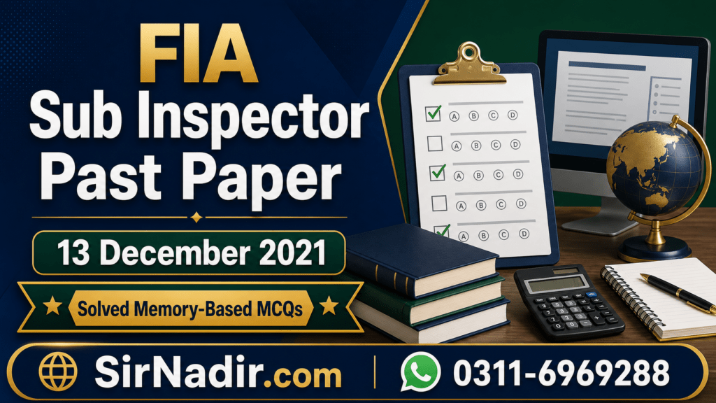 FIA Past Paper 14 December 2021 solved MCQs with explanations