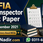 FIA Sub Inspector Past Paper 13 December 2021 solved MCQs