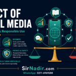 Impact of social media on society showing benefits risks and responsible use