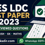 MES LDC past paper 2023 with 52 reviewed memory-based questions