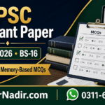 PPSC Assistant in Police BS-16 Paper 20 June 2026 solved MCQs