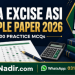 ETEA Excise ASI Sample Paper 2026 with 100 practice MCQs