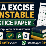 ETEA Excise Constable practice paper with 100 explained MCQs