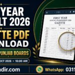 1st Year Result 2026 Gazette PDF Download