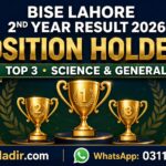 BISE Lahore 2nd Year Result 2026 Position Holders
