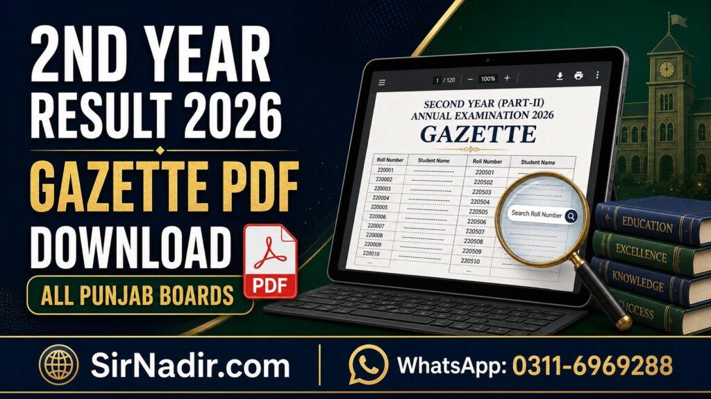 2nd Year Result 2026 Gazette PDF Download