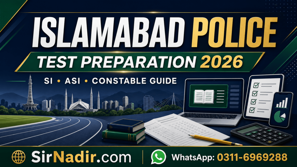 Islamabad Police test preparation 2026 for SI ASI and Constable