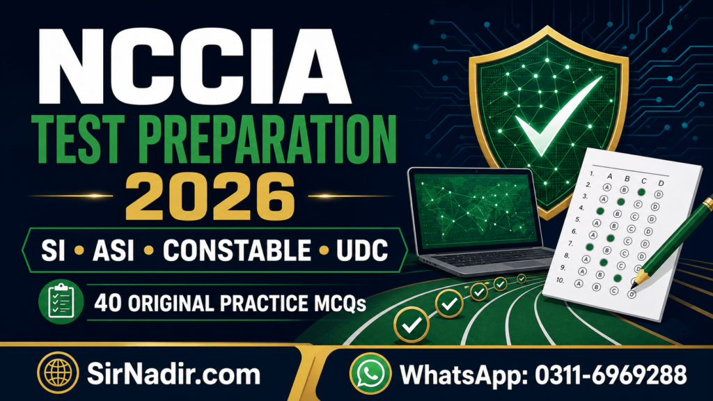 NCCIA test preparation 2026 for SI ASI Constable and UDC