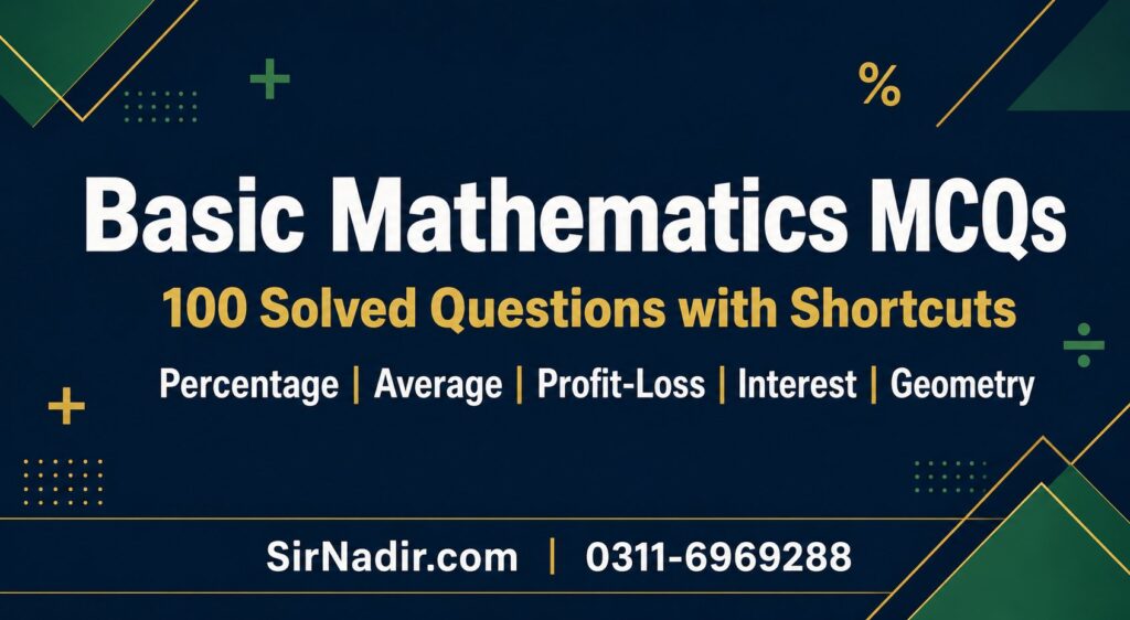 Basic mathematics MCQs 100 solved questions with shortcuts for one paper exams