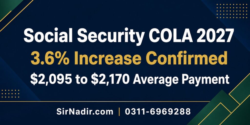 Social Security COLA 2027 3.6 percent increase