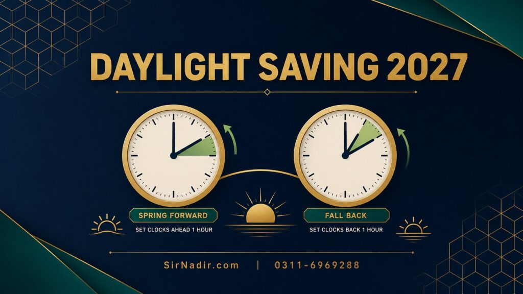 Daylight saving time 2027 start and end dates