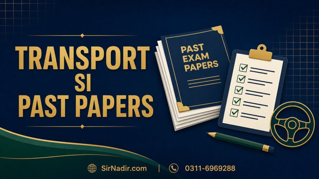 PPSC Transport Sub Inspector past papers solved MCQs