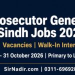 Prosecutor General Sindh jobs 2026 571 vacancies walk-in interviews