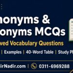 Synonyms and antonyms MCQs solved vocabulary practice questions for competitive exams